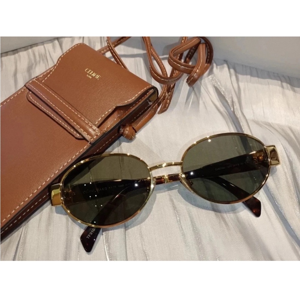 Celine Gold and Grey Sunglasses